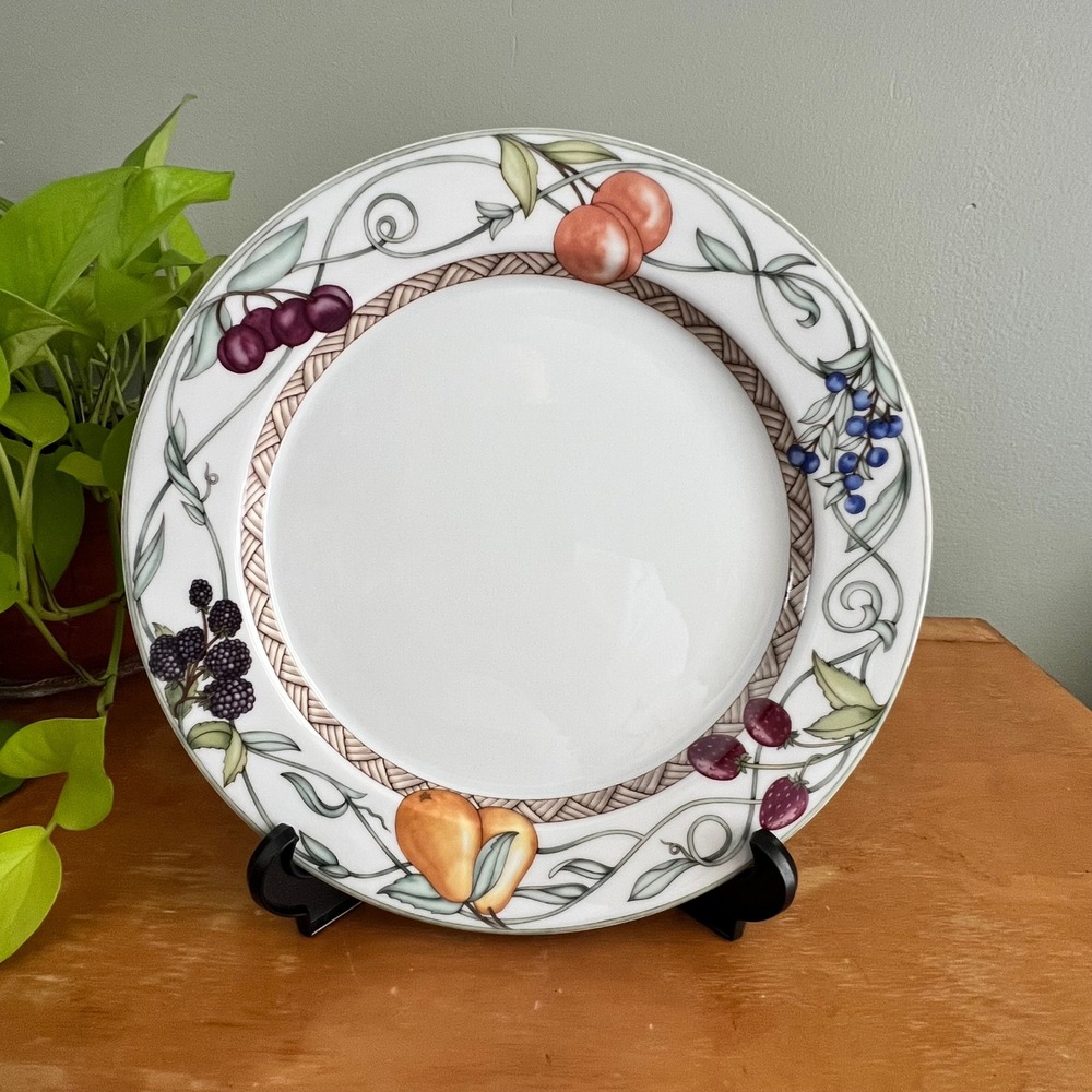 Dansk Umbrian Fruits Dinner Plate 11 Inch Fruit Basketweave Portugal Replacement